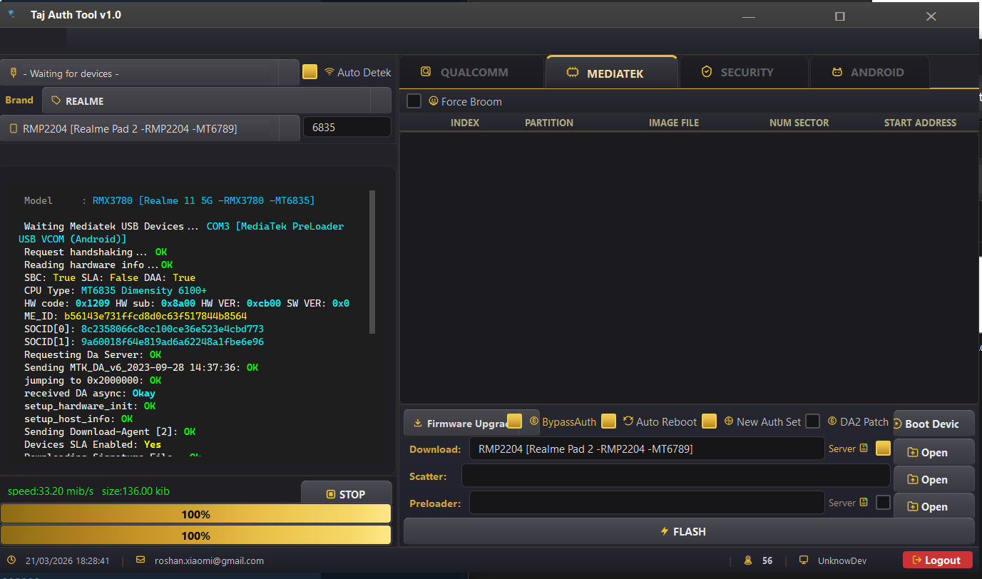 tajtool.com Tool [TJ] Qualcomm And Mediatek  All Operation Support [New User]